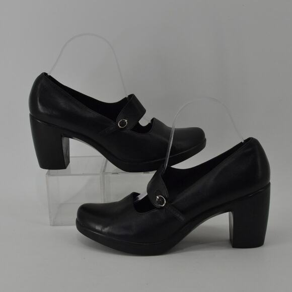 Dansko Tara Women Black Leather Mary Janes Sz 40 US 9.5 - 10 - Picture 6 of 13